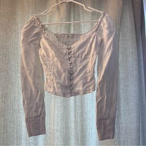 Reformation Linen White Top